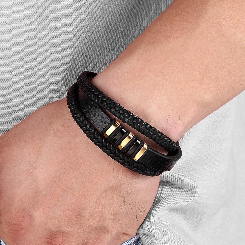 Bracelet en Cuir pour Hommes - Élégance & Style Intemporels
