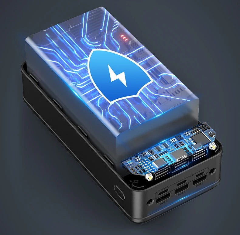 Batterie Externe 50.000mAh - Charge Rapide pour Téléphones & Tablettes