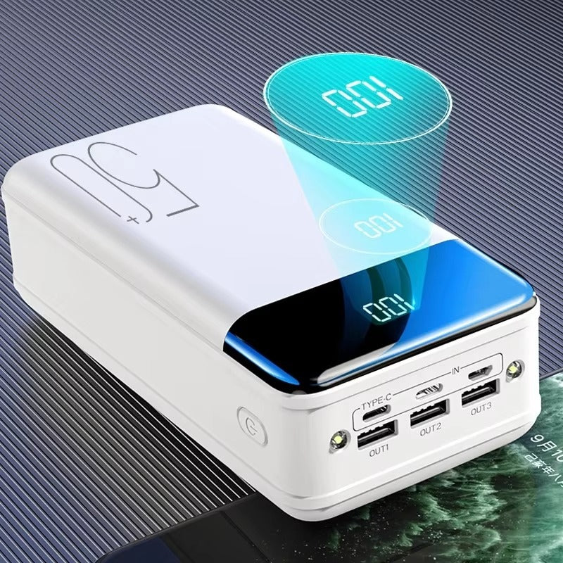 Batterie Externe 50.000mAh - Charge Rapide pour Téléphones & Tablettes